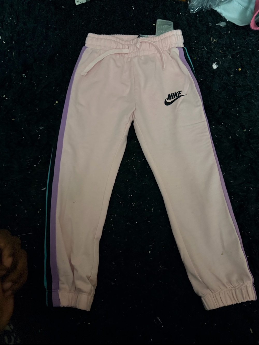 Nike Kids Pink Jogger Pants with Side Stripe